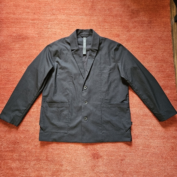 Lululemon Men's Relaxed-Fit Smooth Twill Blazer Coat Size Small Black LM3EQTS - Picture 5 of 16